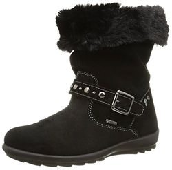 Primigi Glossy Botas de cano baixo de couro para menina, preto e azul marinho:, 38 EU