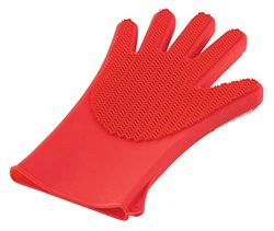 KUHN RIKON Stay Clean Gant de Nettoyage en Silicone Rouge Taille Unique
