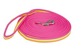 Rhinegold Carnival Bright Lunge Rein-Pink/Orange