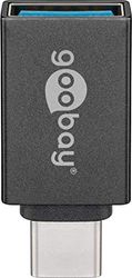 Goobay 56621 USB-C USB 3.0 female (Type A) Gris adaptador de cable - Adaptador para cable (USB-C, USB 3.0 female (Type A), Macho/Hembra, Gris)