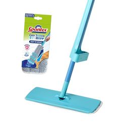 Spontex - Easy Max+ - Lavapavimenti - Mop piatto in microfibra con sistema di strizzatura integrato - Pulisce pavimenti in laminato, legno e piastrelle