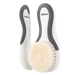 reer BabyCare 81070 Kit de soins capillaires 2 pièces avec brosse à poils de chèvre et peigne à croûte