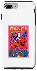 Husky Riding a Lion Dance Bright Pop Art Siberian Husky Case for iPhone 7 Plus/8 Plus
