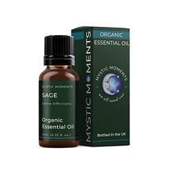 Mystic Moments Olio Essenziale Organico di Salvia - 10ml - 100% Puro