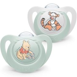 NUK Star Baby Lot de 2 tétines en silicone sans BPA pour bébé de 0 à 6 mois, apaise 99% des bébés