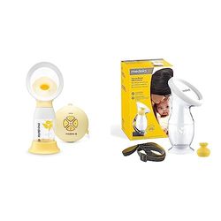 Medela Extractor de leche eléctrico individual Swing Flex + Medela recolector de leche materna para madres lactantes, la copa de leche materna de silicona