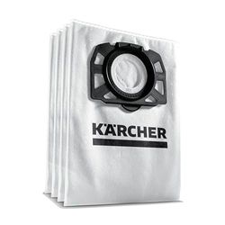 Kärcher Sacchetto Filtro in Vello Compatibile con Aspiratori solidi liquidi WD 4/5/6, Confezione da 4 Pezzi