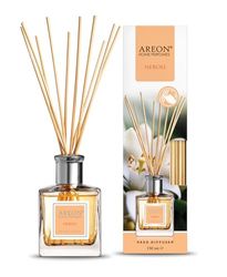 Areon Neroli Rieten diffuser/150 ml/1 verpakking/parfum voor thuis of op kantoor, langdurig aroma, rietstickset voor diffuser