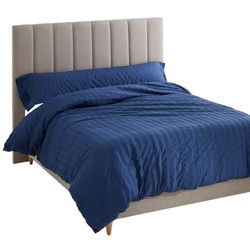 Alexandra House Living Dekbedovertrek Amman, blauw, 150 x 220 cm