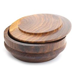 Jag Shaving Ciotola da barba – Ciotola in legno – Ciotola per sapone da barba sostenibile – con coperchio – ciotola per sapone da barba – per sapone da barba – ciotola per crema da barba – collezione
