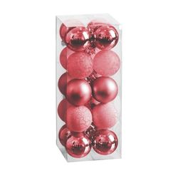 BigBuy Christmas Boules de Noël Rouge 5 x 5 x 5 cm (20 unités)