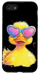 Fantastica anatra con specifiche a forma di cuore per adulti e bambini Custodia per iPhone SE (2020) / 7 / 8
