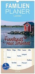 Familienplaner 2024 - Finnlands raue Schönheit mit 5 Spalten (Wandkalender, 21 cm x 45 cm) CALVENDO