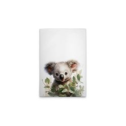 A.S. Création Obraz na płótnie Baby Koala Pokój dziecięcy - Obraz ścienny w kolorze białym, zielonym - 50 x 75 cm - DD132992
