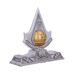Nemesis Now Officially Licensed Assassin's Creed Apple of Eden Resin Bookends, Silver, 18.5cm
