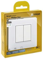 VIMAR 0K03906.04 Plana Philips Friends of Hue draadloze radioschakelset, geen batterijen nodig, wit