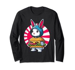 Hamburger Bunny Hamburguesa Conejo Comida rápida Manga Larga