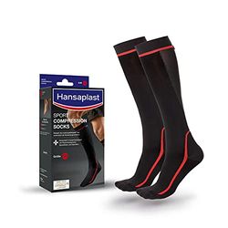 Hansaplast Chaussettes de compression de sport, chaussettes de compression pour soutenir les muscles, chaussettes de compression favorisant la récupération musculaire, 1 paire, taille L/XL