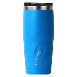 EcoVessel Metro TriMax vakuumisolerad rostfritt stål tumbler kopp/kaffe resemugg med BPA-fri glidtopp Island Blue 473 ml