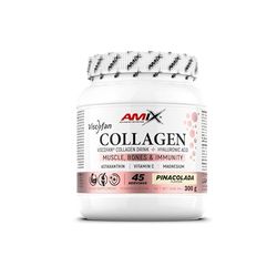 Amix™ Bovino Viscofan® - Colágeno Bovino con Ácido Hialurónico, Astaxantina, Magnesio y Vitamina C - Complemento alimenticio - Polvo - 300 g - Sabor: Piña colada