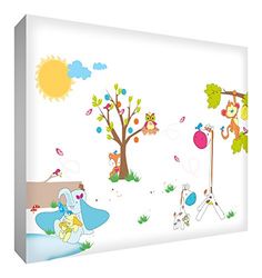 Little Helper ANIMALS2436-12 Feel Good Art Tableau sur toile de lin épaisse Motif amoureux des animaux 91 x 60 cm