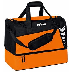Erima uniseks-volwassene SIX WINGS sporttas met bodemvak (7232314), oranje/zwart, L