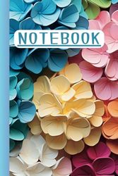 Composition Notebook: 3D Daisy Flowers |150 Pages Cream Paper with Lines: Back to School