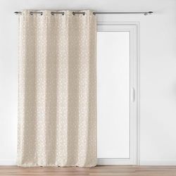 douceur d'intérieur Gallena - Cortina, con ojales, 140 x 260 cm, natural, de jacquard