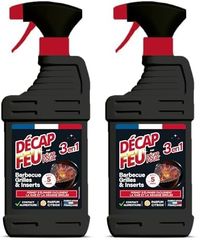 Décap'Four Décap'Feu | Nettoyant Barbecue, Grilles & Inserts | Agit en 5 min | Permet d'éliminer facilement la suie et la graisse brulée | Parfum citron | Fabriqué en France 750 mL (Lot de 2)