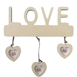 Vacchetti - Portafotos de pared Love con corazones múltiples, 3P, multicolor, pequeño