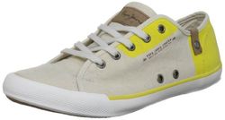 Pepe Jeans Heren Britt gele mode trainer PFS30682 8 UK, Geel, 41 EU