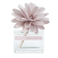 MUHA' | Profumatore per ambienti Flower Diffuser, Fragranza Zagara e Gardenia, Diffusore Ambiente con Fiore in Legno di Betulla, Formato da 30 ml
