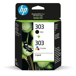 HP 303 Nero e Tricromia, 3YM92AE, Confezione da 2 Cartucce Originali HP, Compatibili con Stampanti HP Tango e Tango X, Envy 6220, 6230, 7130 e 7830