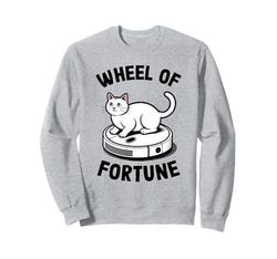 Wheel Of Fortune Robot Vacuum Cleaner Funny Cat Sweatshirt