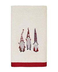 Avanti Linens Christmas Gnomes Collection, Cotton, Ivory, Hand Towel