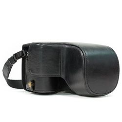 MegaGear MG1201 Para Sony Alpha A6500 (16-70 mm) estojo Ever Ready, capa de uso em couro genuíno em breve, com correia - preto