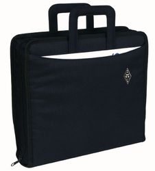 Wedo 58601 ordnertas polyester A4, (met ritssluiting intrekbare handgrepen en twee A4-buitenvakken) zwart