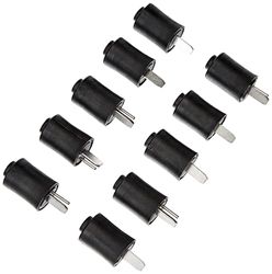 Unbekannt Lot de 10 fiches pour Haut-Parleur DIN 41529 à Visser Noir