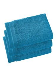 De Witte Lietaer Contessa Luxe Guest Towels Set of 3 Cotton 40 x 60 cm Lagoon Blue