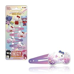 CRAZE - Hello Kitty Hair Clip, 4 x Hello Kitty Hair Clips for Girls, 2 Different Designs (2 Pack of Each), Coloured Clips