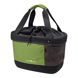 KlickFix Shopper Alingo Panier de Guidon. Adulte-Mixte, Vert/Marron, 17 Liter