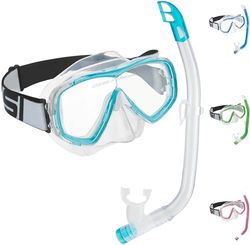 Cressi Set Estrela VIP Jr Kit de Snorkeling, unissexo para crianças, aqua-marinha, Uni