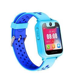 LiveGo Smartwatch voor kinderen, waterdicht, veilig, smartwatch met GPS-tracker, oproepen, SOS-camera voor kinderen, studenten van 3 tot 12 jaar (S6 blauw)