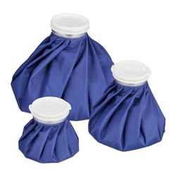 Relaxdays ijszak, set van 3 hot cold packs, lekvrij, herbruikbaar, elastisch, warmwaterkruik, koud kompres, kruik, blauw