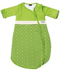 Gesslein Bubou 773148 babyslaapzak met afneembare mouwen: temperatuurregulerende slaapzak voor het hele jaar, baby/kinderen maat 110 cm, sterren groen
