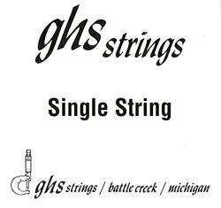 GHS™ Strings Stainless Steel Single String - 028 Wound - Loop End - Banjo String for Banjo - Stainless Steel - Loop End - Thickness: 028