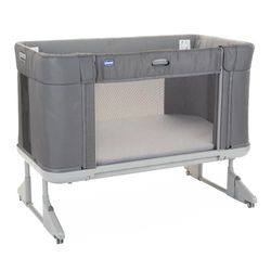 Chicco Next2Me Forever, Babybedje Zijbed 3in1, kinderbedje Montessori-bed worden, tot 4 jaar (22 kg), in hoogte verstelbaar, goede luchtcirculatie, 4 wielen, inclusief matras