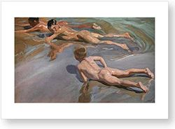 Riproduzione ufficiale del Museo del Prato "Ragazzi sulla spiaggia", A1, Carta