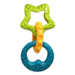 Nylabone, Kauwspeelgoed voor puppy's en tandverzorgingsspeelgoed voor tandende puppy's, kauwspeelgoed, voor kleine puppy's tot 11 kg, voor zachte kauwen/tanden, baconsmaak, speelgoedring voor puppy's