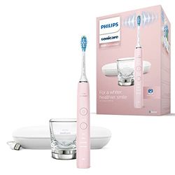 Philips Sonicare Diamondclean 9000 Spazzolino Elettrico Sonico, Connesso All'App, Con Custodia Da Viaggio Usb E Bicchiere Di Ricarica, Modello Hx9911/29, Rosa